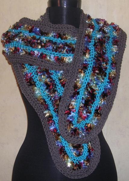 Chiné+Turquoise + Marron/Taupe